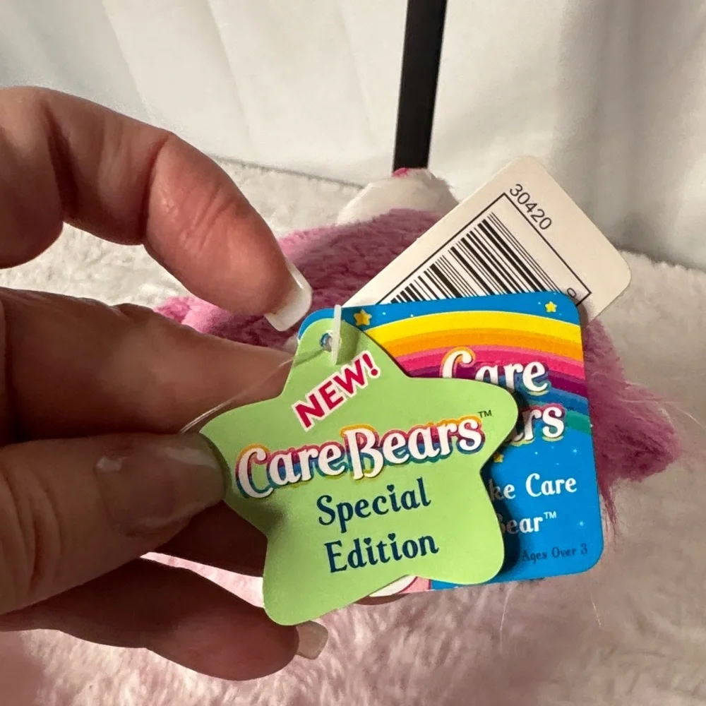 Care Bears Take Care Bear 7” Plush NWT Special Edition Fluffy Lil Series 2